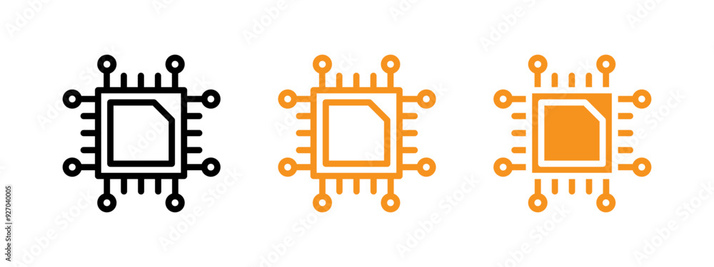 Poster Processor icon web design in vector
