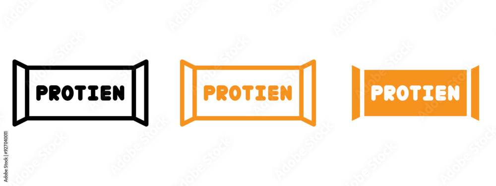 Poster protein bar icon web design in vector