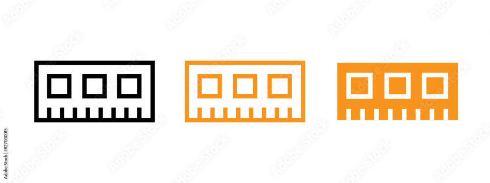 Poster Ram memory icon web design in vector