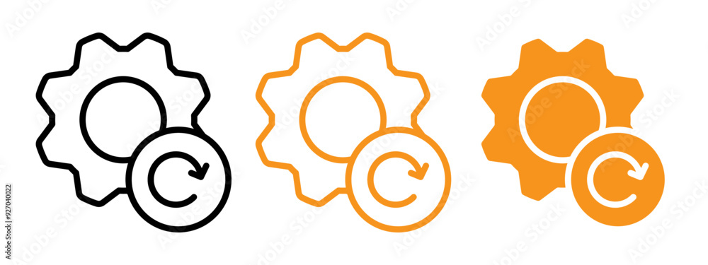 Poster recovery gear icon web design in vector