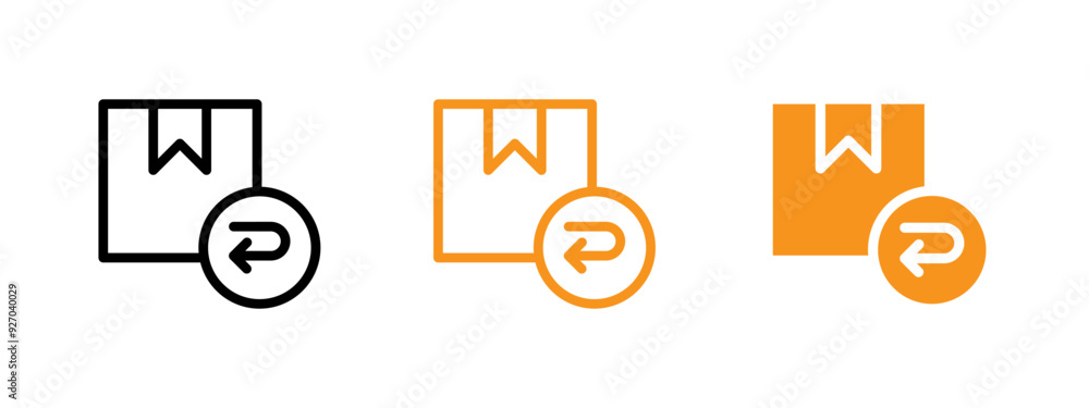 Aufkleber Return purchase icon web design in vector