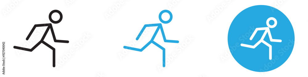 Poster running icon web design in vector