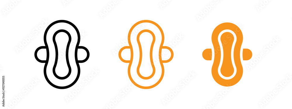 Poster sanitary pad icon web design in vector