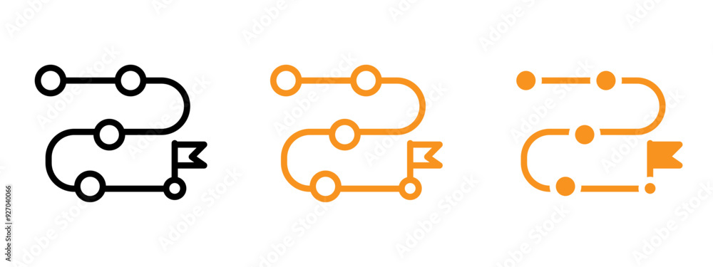 Poster Roadmap icon web design in vector
