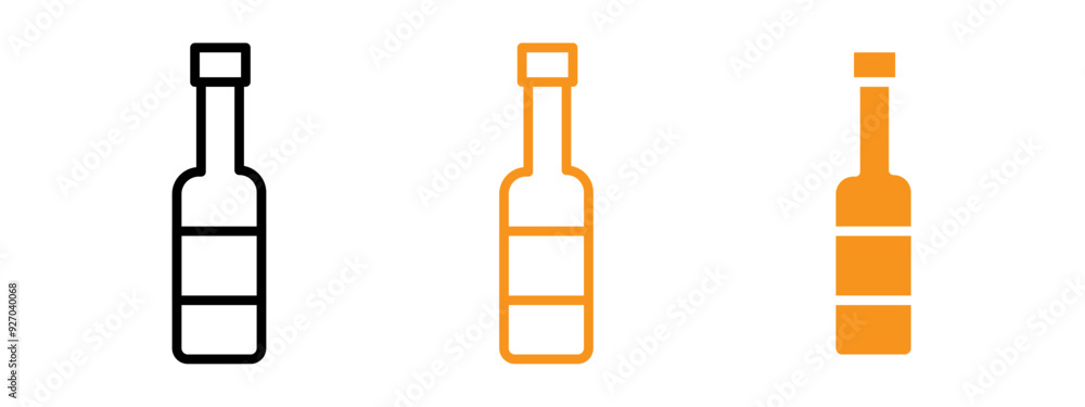 Aufkleber sauce bottles icon web design in vector