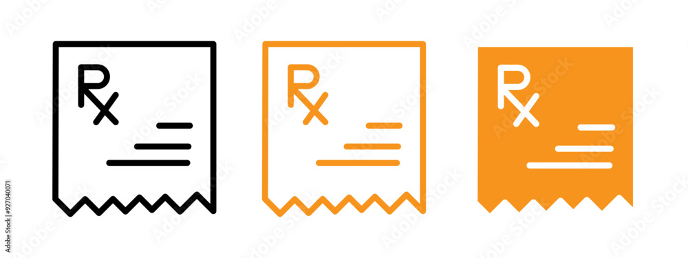 Poster RX icon icon web design in vector