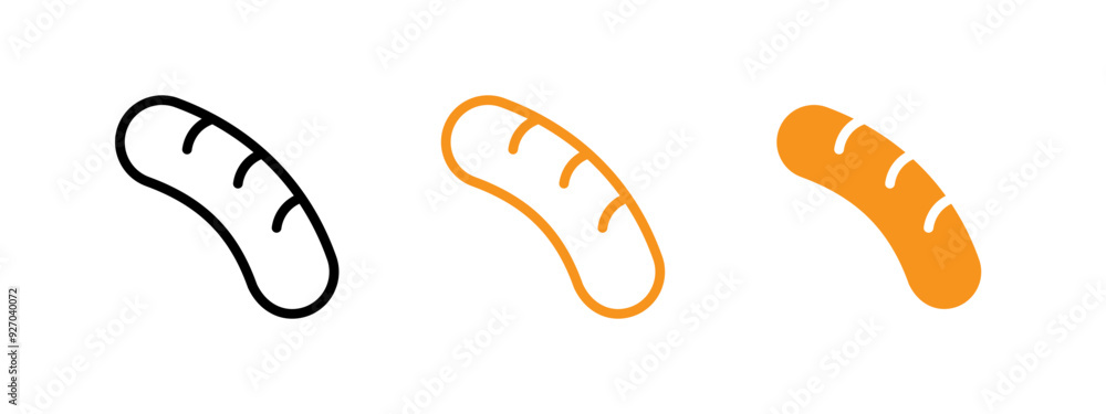 Poster sausage salami icon web design in vector