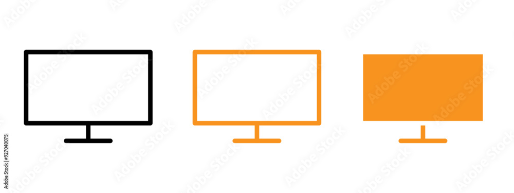 Poster screen icon web design in vector