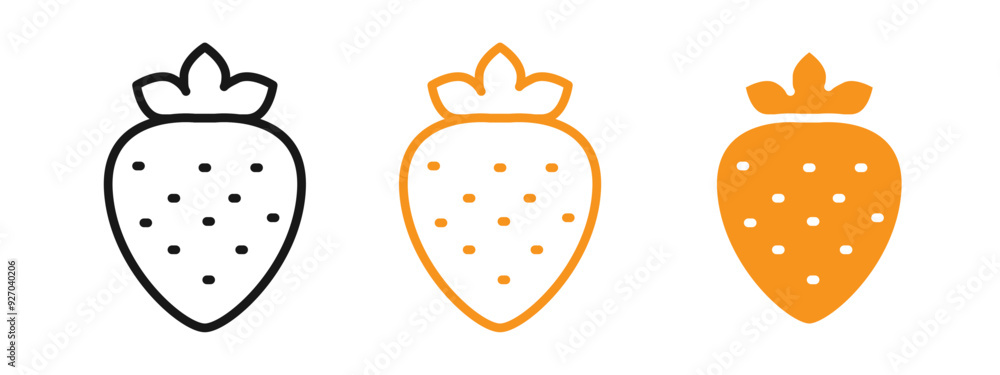 Poster strawberry icon web design in vector