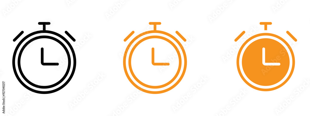 Aufkleber stopwatch icon web design in vector