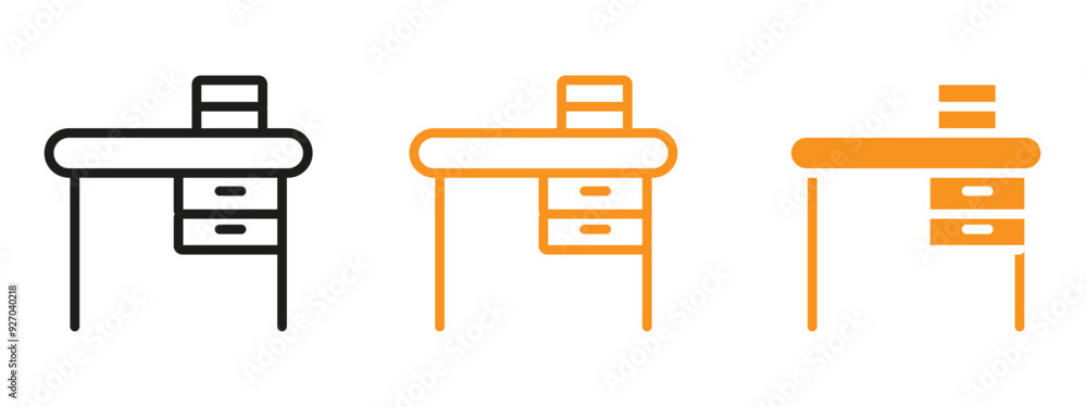 Poster Study table icon web design in vector