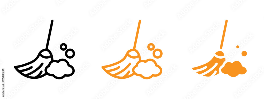 Poster Sweeping icon web design in vector