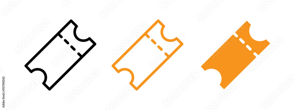 Poster Ticket icon web design in vector
