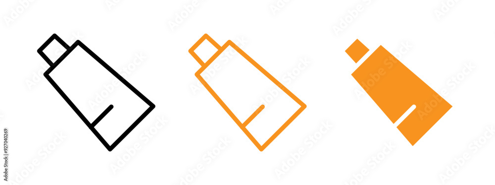 Poster toothpaste tube icon web design in vector