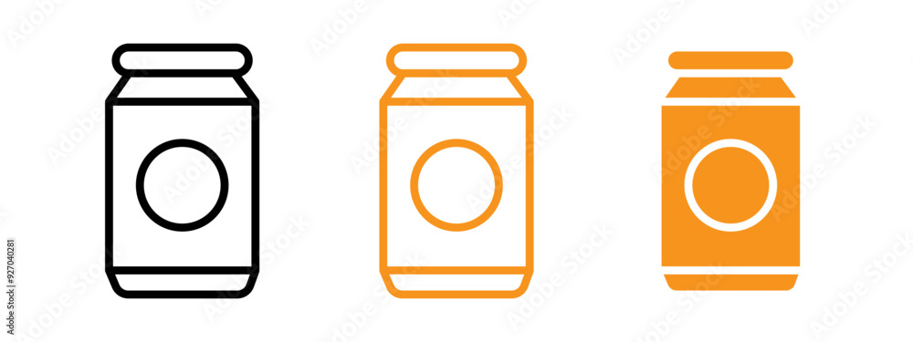 Poster Tin can icon web design in vector