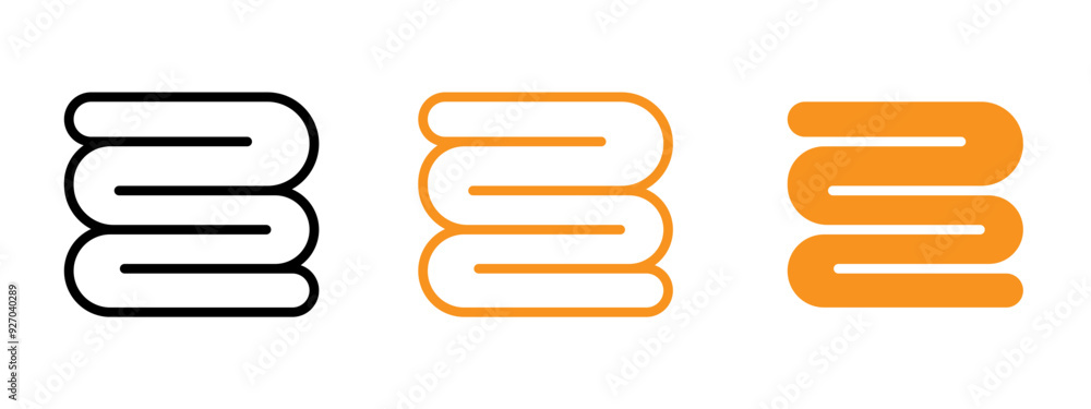 Poster towels icon web design in vector