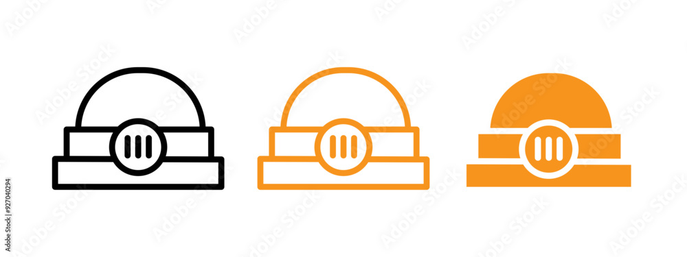 Poster Torch helmet icon web design in vector