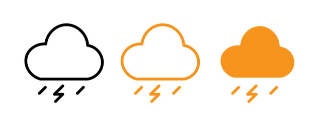 Thunderstorm icon web design in vector