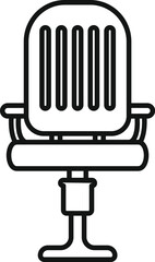 Line icon vector of an office chair, perfect for websites and apps about office furniture