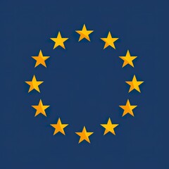 A blue and yellow star with the number twelve on it