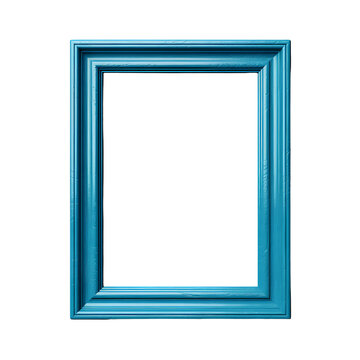 Naklejki A simple, elegant blue picture frame, perfect for showcasing your favorite memories.