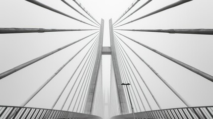 cable-stayed bridge closeup  