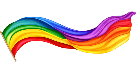 abstract colourful rainbow, Waving LGBT rainbow flag