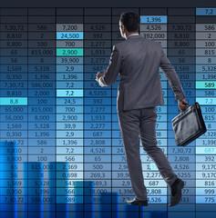Businessman walking in business concept
