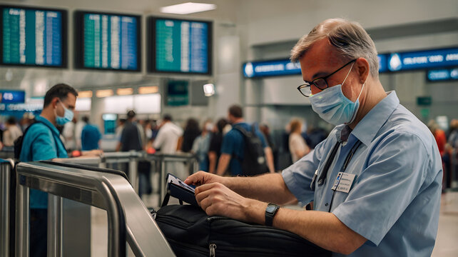 Triangular Warning Hazard Sign - Monkeypox virus. Stop symbol. Monkey pox
