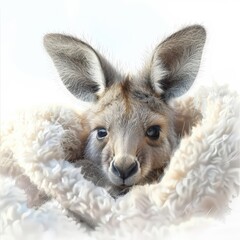 Obraz premium Cute Baby Kangaroo Portrait.
