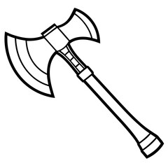 Line art of an Axe