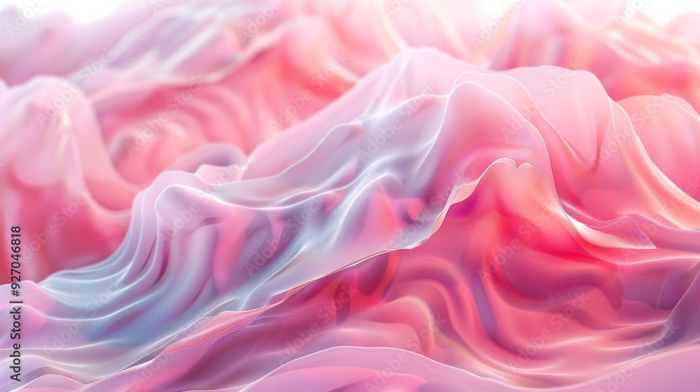 Aufkleber Abstract coral wave texture in pastel colors creating fluid and smooth shapes