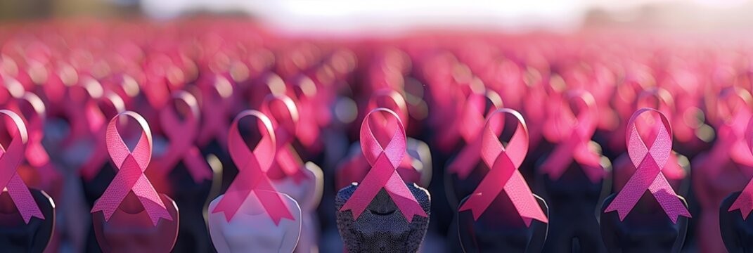 Pink Ribbons for Breast Cancer Awareness.