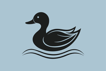 Cute Duck vector art illustration.