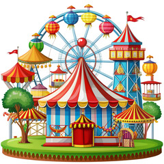 a Cute carousel cartoon