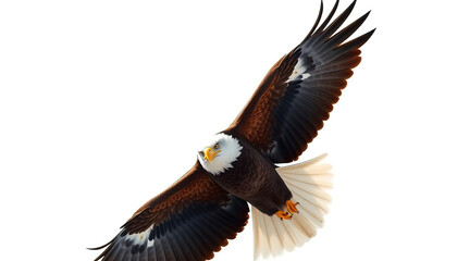 A large eagle is flying in the sky