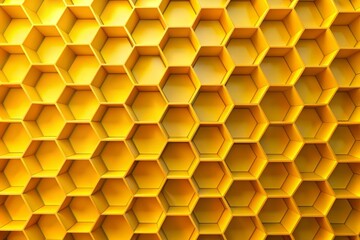 bright yellow hexagonal honeycomb grid abstract geometric shapes tech-inspired modern minimalist clean sterile futuristic innovative architectonic structure