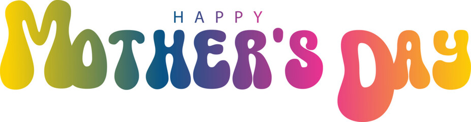 Happy Mothers Day, pink flower calligraphy poster. Vector chamomile blossom decoration for Mother's day or sale shopping special offer banner. Best Mom ever greeting card, Happy Mother’s Day Lettering