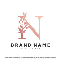 initial n logo design with creative concept