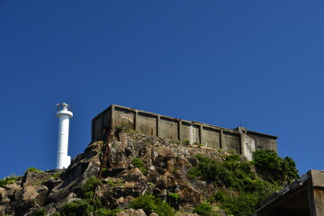 軍艦島　端島　灯台　貯水槽