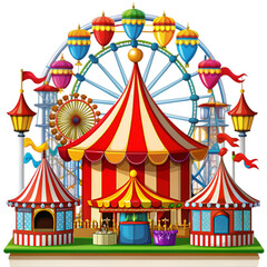 Obraz premium a Cute carousel cartoon