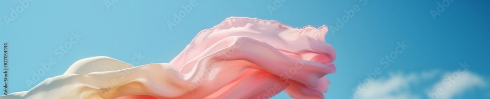 Poster abstract pastel swirls in soft gradient backdrop creative minimal art offering extensive copy space