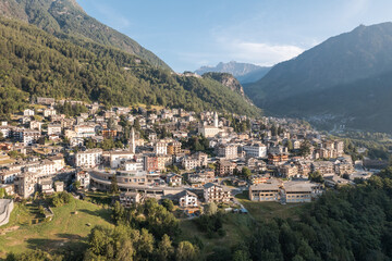 Fototapeta premium Village of Chiesa in Valmalenco - Valtellina