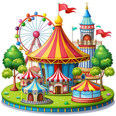 a Cute carousel cartoon