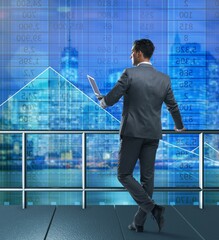 Businessman in stock trading concept