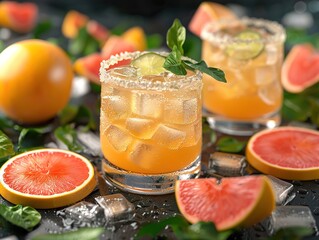 Fototapeta premium refreshing cocktail