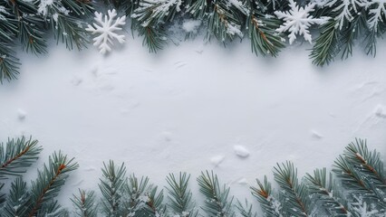 snow on it and a snowflake in the background, winter copy space, winter card layout, winter layout