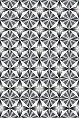Fototapeta premium A black and white geometric pattern forms a striking mosaic.