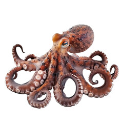 Close-up of an Octopus with Tentacles. 
translucent