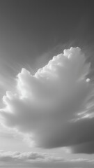 Fototapeta premium A black and white photo of a sky with clouds